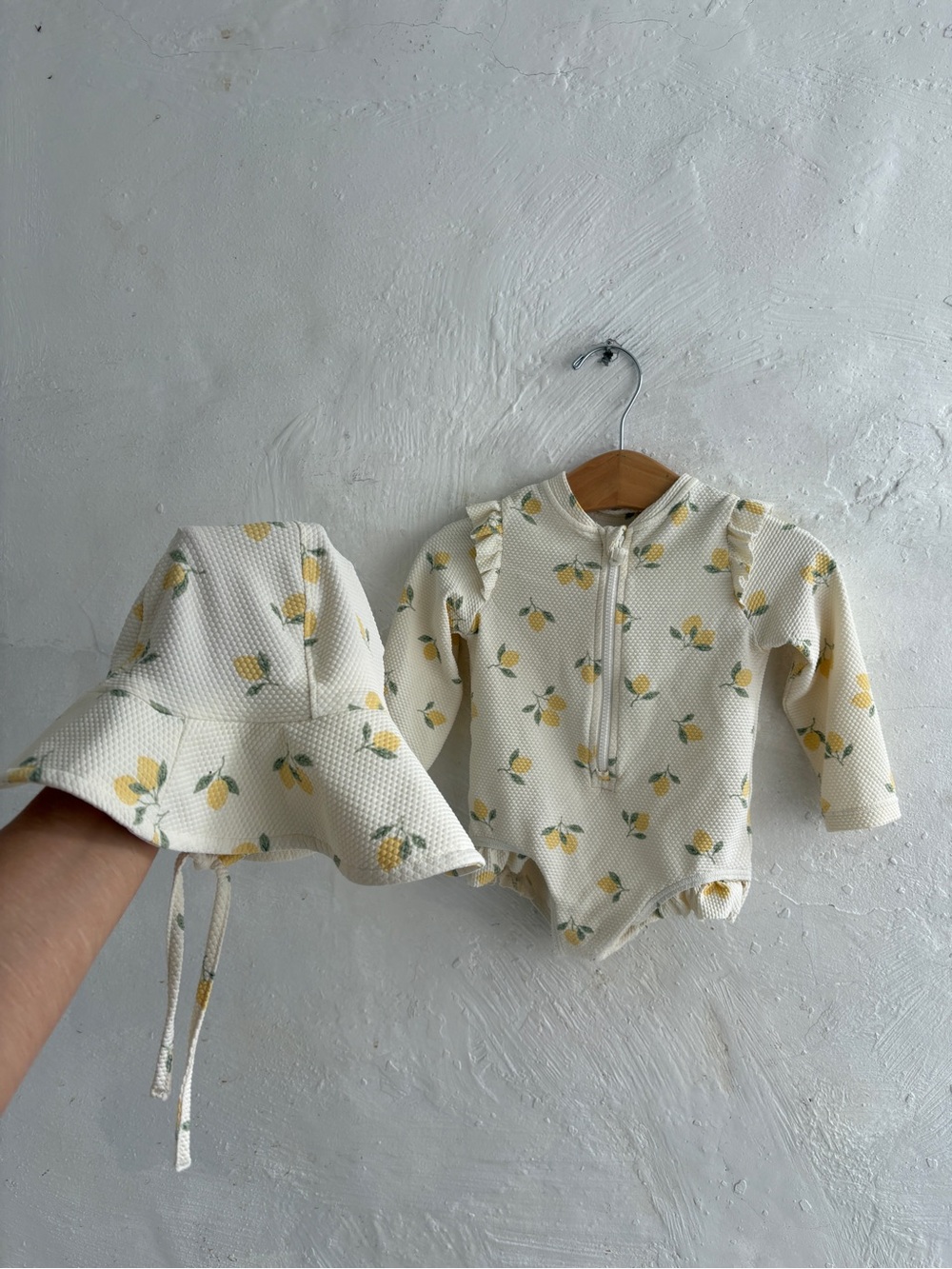 9-12 month baby girl H&M lemon swimsuit